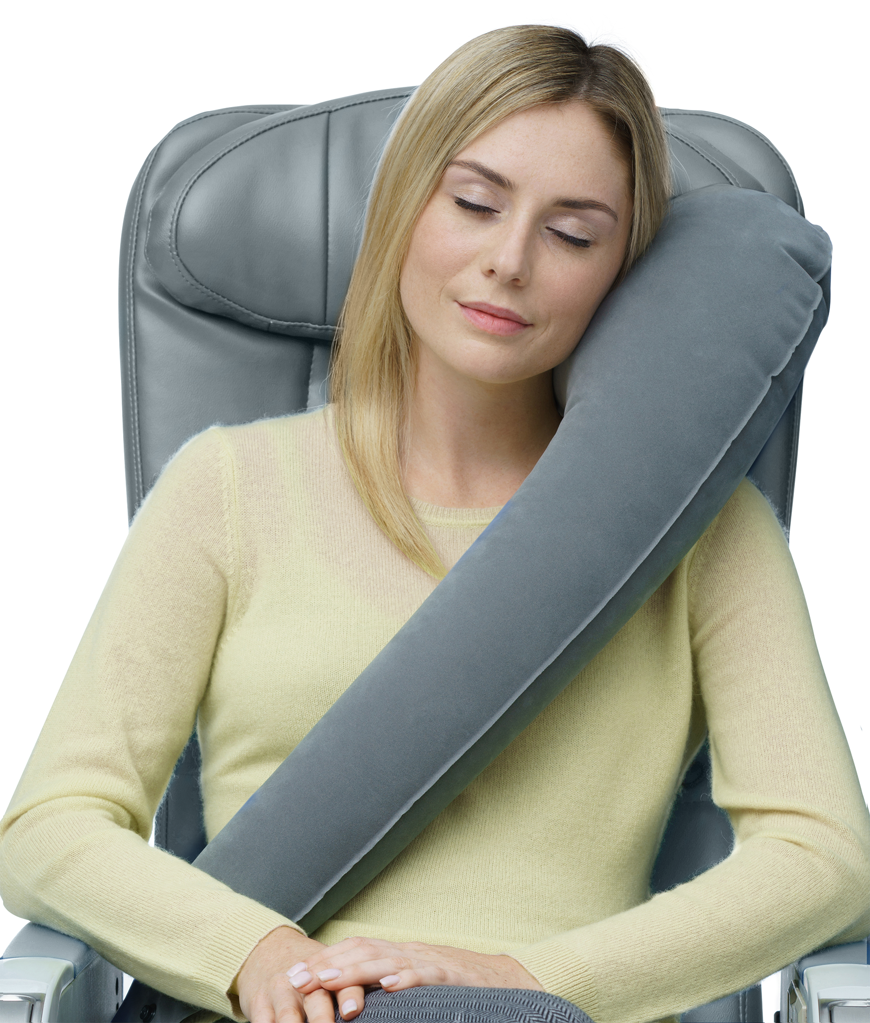 Inflatable Airplane Travel Pillow for Rest and Nap with Neck